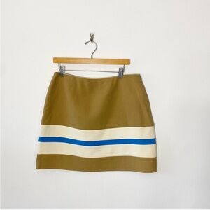 EUC 12 Anne Klein skirt tan white and blue